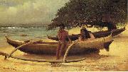 unknow artist Hawaiian Canoe, Waikiki, Germany oil painting artist